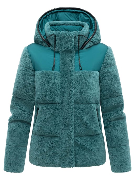 Marikoo Damen Teddy Puffer Jacke mit Kapuze & Reißverschluss – Kaguraa - Image 3