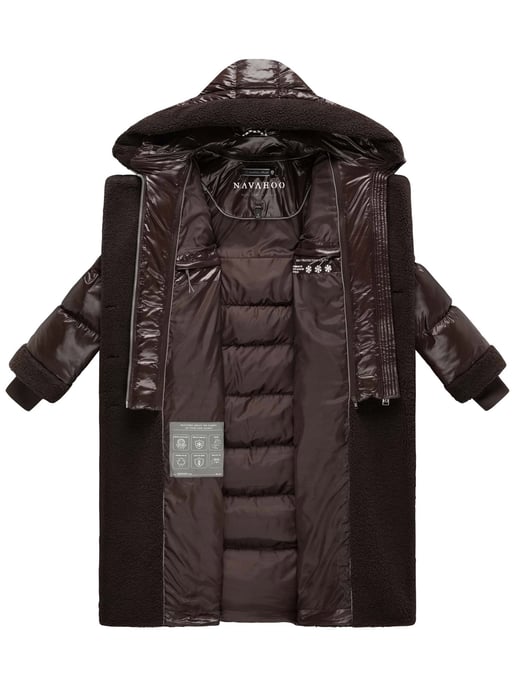 Navahoo Damen Teddymantel Kuscheltraum mit 2-in-1 Stepp-Innenteil - Image 4