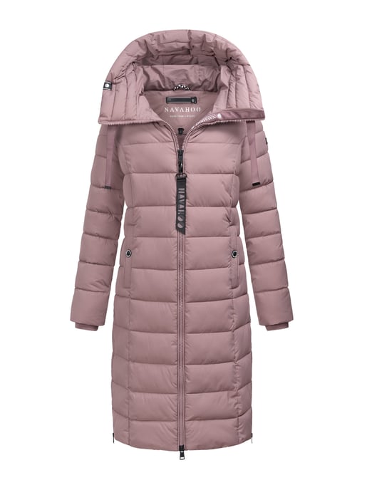 Navahoo Mondmädchen Damen Winter Steppmantel mit Kapuze und Fleecefutter - Image 1