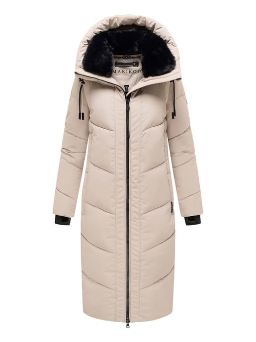 Marikoo Damen Winterjacke Nadaree – lang, warm & mit Kapuze - Image 1