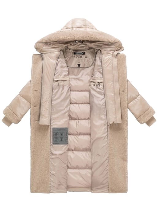 Navahoo Damen Teddymantel Kuscheltraum mit 2-in-1 Stepp-Innenteil - Image 4