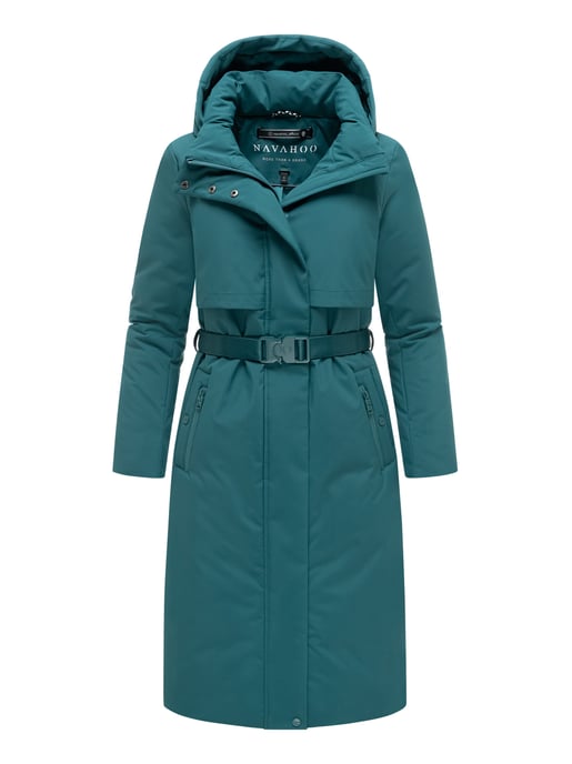Navahoo Damen Winterparka WALDBUMMLER – wetterfest & stilvoll mit Taillengürtel - Image 1