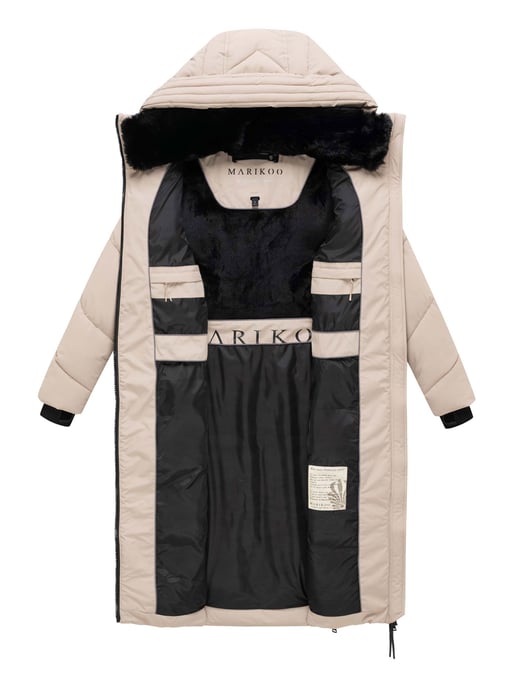 Marikoo Damen Winterjacke Nadaree – lang, warm & mit Kapuze - Image 6