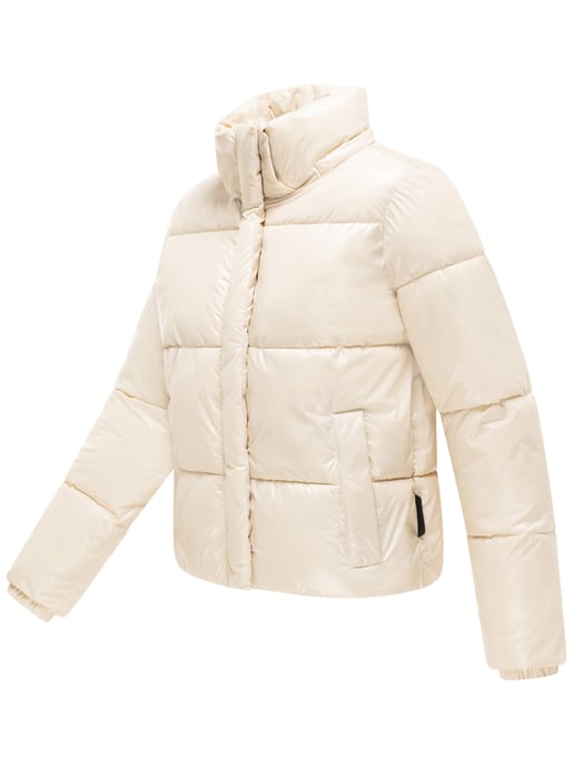Marikoo Damen Winter Steppjacke Skyraa mit Kapuze & glänzendem Design - Image 4