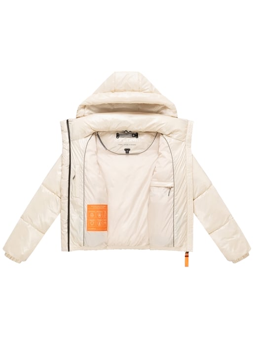 Marikoo Damen Winter Steppjacke Skyraa mit Kapuze & glänzendem Design - Image 6
