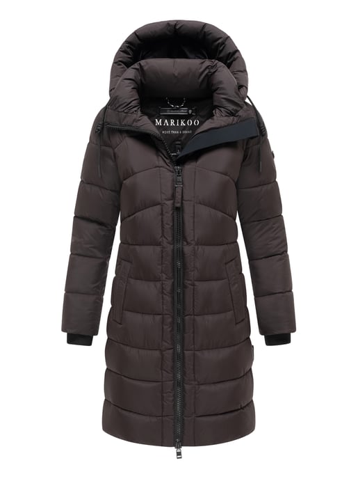 Marikoo Wintermantel Kaltnäschen mit abnehmbarer Kapuze - Braun - Image 1