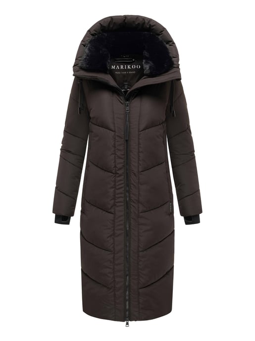 Marikoo Damen Winterjacke Nadaree – lang, warm & mit Kapuze - Image 1
