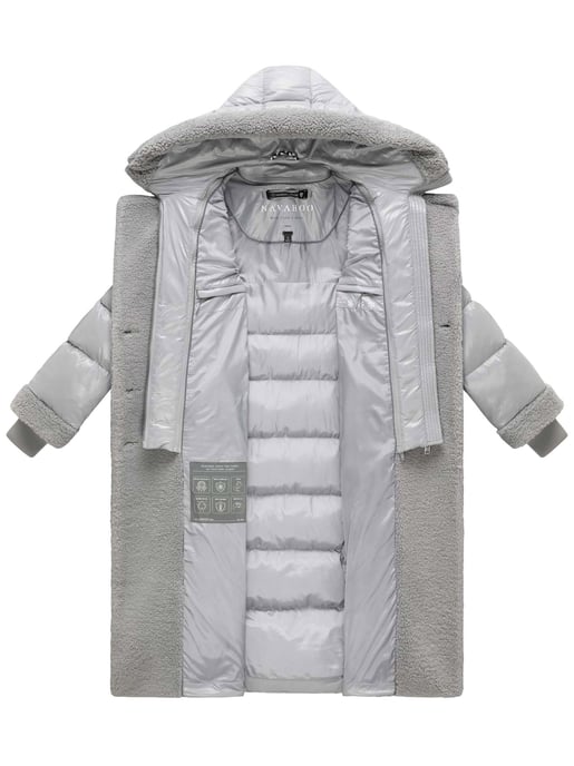 Navahoo Damen Teddymantel Kuscheltraum mit 2-in-1 Stepp-Innenteil - Image 4