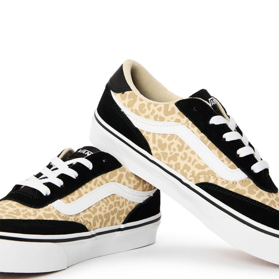 Vans - "Brooklyn" Sneaker für Kinder, Canvas, Plattform-Absatz (Schwarz/Leopard) - Image 3