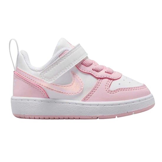 Nike - "Court Borough" Sneaker für Kinder, Leder (Weiß/Pink) - Image 1