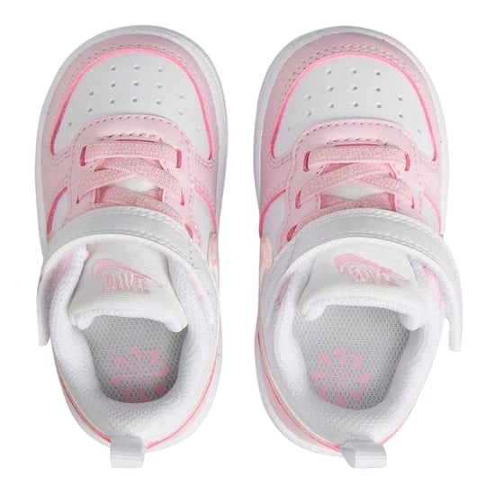 Nike - "Court Borough" Sneaker für Kinder, Leder (Weiß/Pink) - Image 4