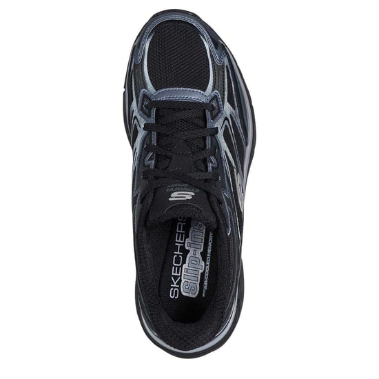 Skechers - Metallic Sneaker für Damen, Zum Reinschlüpfen, Flach (Schwarz) - Image 3