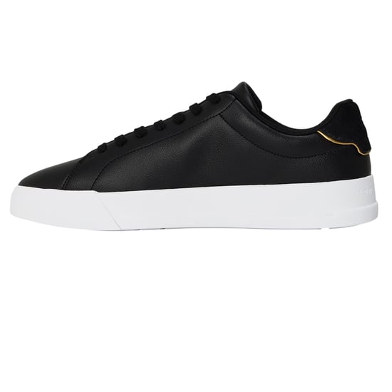 Tommy Hilfiger - "Pebble Grain Court" Sneaker für Herren, Leder (Schwarz/Gold) - Image 3