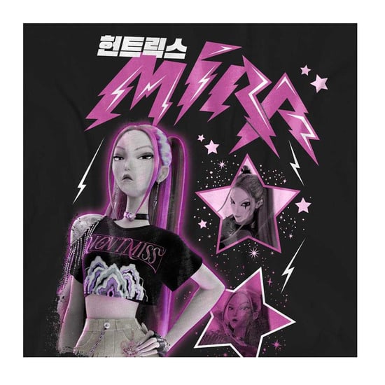 K-Pop Demon Hunters - "Huntrix" T-Shirt für Damen (Schwarz) - Image 3