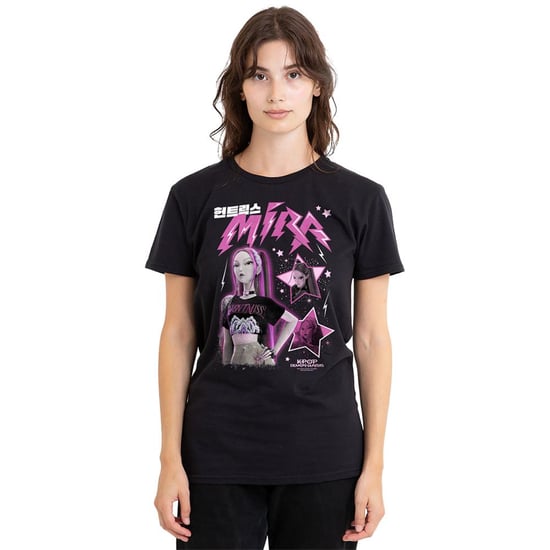 K-Pop Demon Hunters - "Huntrix" T-Shirt für Damen (Schwarz) - Image 4