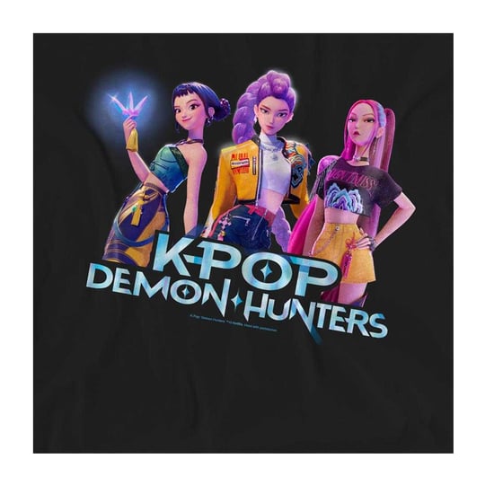 K-Pop Demon Hunters - "Huntrix" T-Shirt für Damen (Schwarz) - Image 3