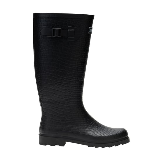 Regatta - "Fairweather III" Reptilien-Druck Gummistiefel für Damen (Schwarz) - Image 1