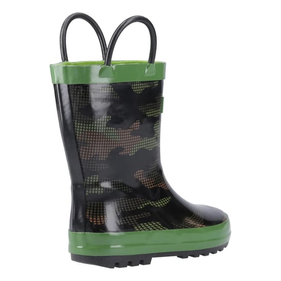 Cotswold - "Puddle" Tarnmuster Gummistiefel für Kinder (Grün/Schwarz) - Image 2