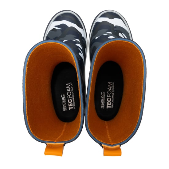 Regatta - "Foxfire" Tarnmuster Gummistiefel für Kinder (Schwarz) - Image 4
