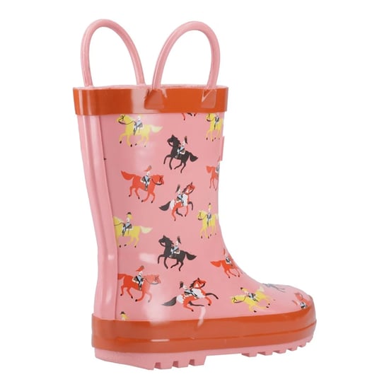 Cotswold - "Puddle" Pferd Gummistiefel für Kinder (Pink/Rot) - Image 2