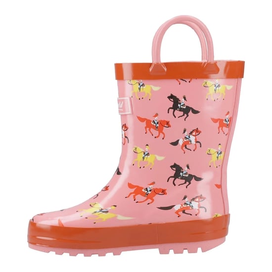 Cotswold - "Puddle" Pferd Gummistiefel für Kinder (Pink/Rot) - Image 3