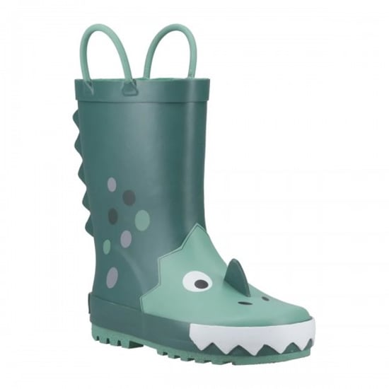 Cotswold - Dinosaurier Gummistiefel für Kinder (Grün) - Image 1