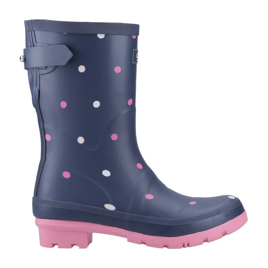 Cotswold - "Clarence" Gepunktet Gummistiefel für Damen, Knöchelhoch (Marine/Pink) - Image 1