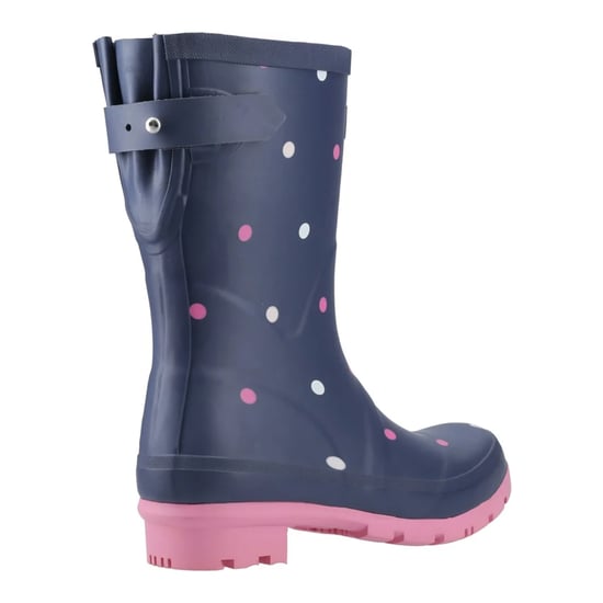 Cotswold - "Clarence" Gepunktet Gummistiefel für Damen, Knöchelhoch (Marine/Pink) - Image 2