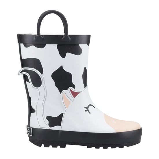 Cotswold - "Puddle" Kuh Gummistiefel für Kinder (Schwarz/Weiß) - Image 1