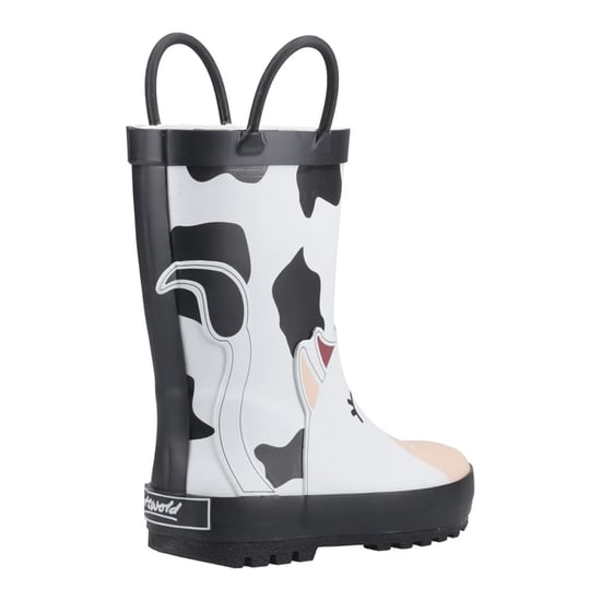 Cotswold - "Puddle" Kuh Gummistiefel für Kinder (Schwarz/Weiß) - Image 2