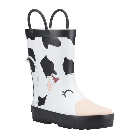 Cotswold - "Puddle" Kuh Gummistiefel für Kinder (Schwarz/Weiß) - Image 5