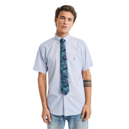 Gant - Hemd für Herren, Popelin, Klassisch, kurzärmlig (Hellblau) - Image 2