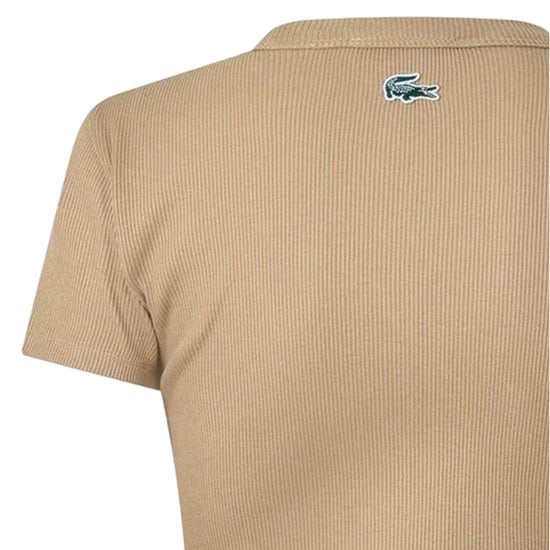 Lacoste - T-Shirt für Damen, Rundhalsausschnitt, Fleece (Beige) - Image 3