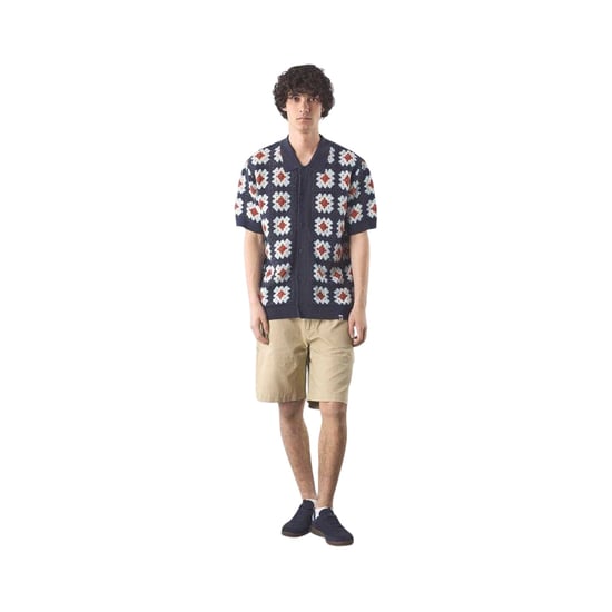 Pretty Green - "Timperley" Hemd für Herren, gehäkelt, Maßgeschneidert (Marine) - Image 1