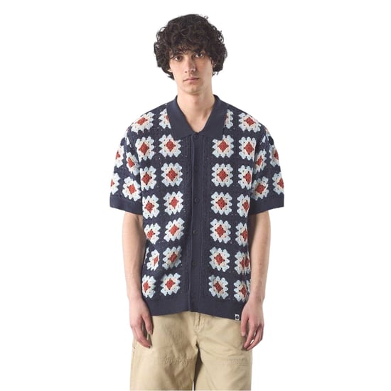 Pretty Green - "Timperley" Hemd für Herren, gehäkelt, Maßgeschneidert (Marine) - Image 2