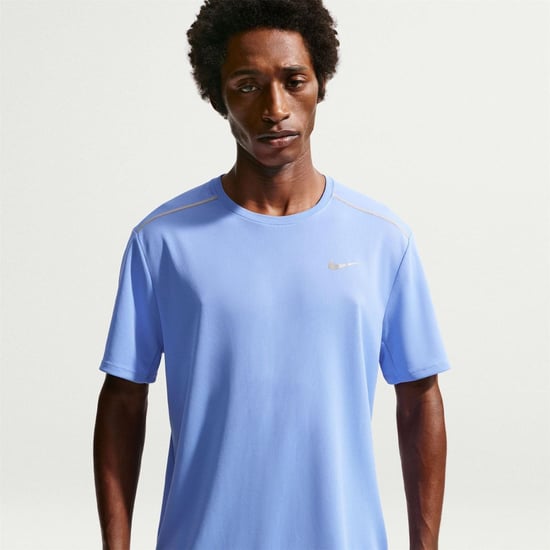 Nike - "Miler" T-Shirt für Herren, Reflektierende Details (Hellblau) - Image 3