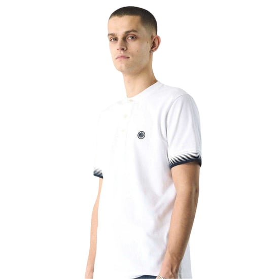 Pretty Green - T-Shirt für Herren, Henley-Kragen, Regulär (Weiß) - Image 3