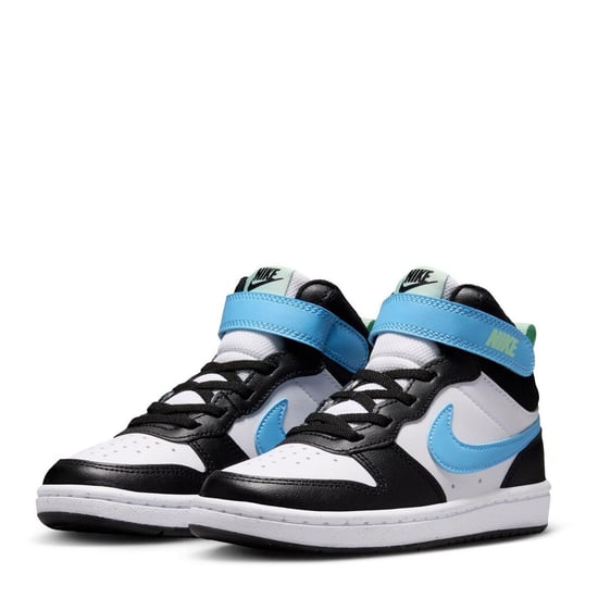 Nike - "Court Borough" High Top Turnschuhe für Jungen (Weiß/Blau/Schwarz) - Image 3