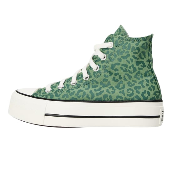 Converse - "All Star" Leo-Muster High Top Turnschuhe für Damen, Canvas, Plattform-Absatz (Grün) - Image 2