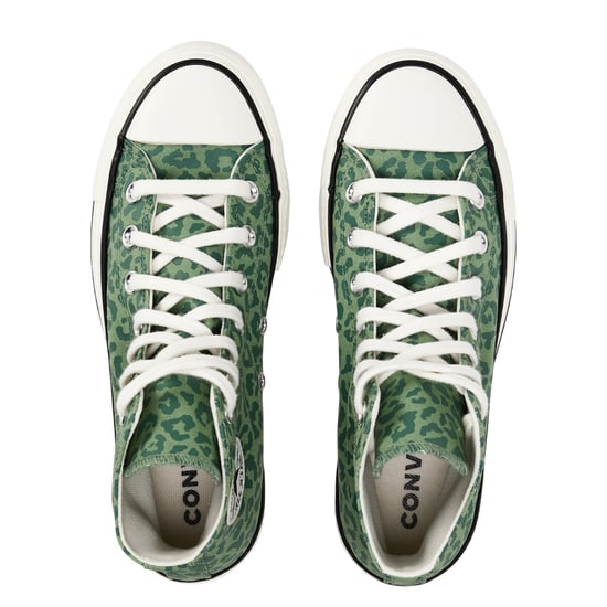 Converse - "All Star" Leo-Muster High Top Turnschuhe für Damen, Canvas, Plattform-Absatz (Grün) - Image 3