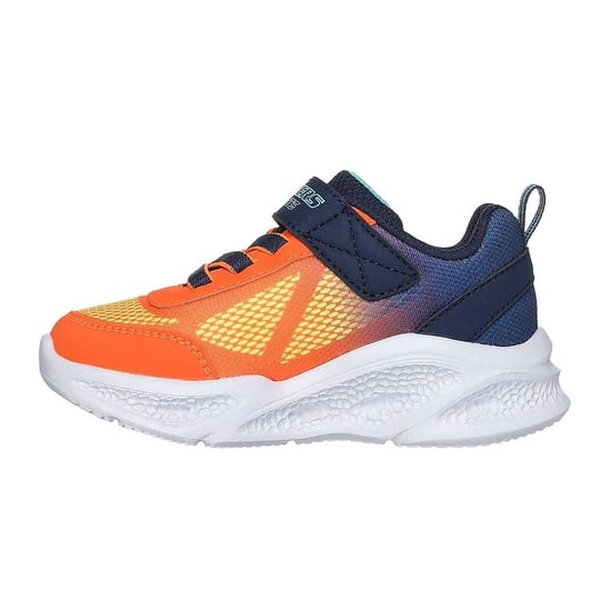 Skechers - "S Lights Flex-Glow Bolt" Sneaker für Jungen, Leder (Orange/Marine) - Image 2
