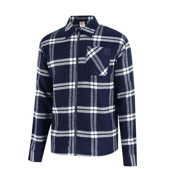 SoulCal - Shacket für Herren, Durchgehender Reißverschluss, Flanell, Langärmlig (Marine) - Image 3