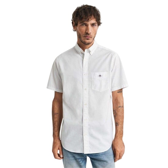 Gant - Hemd für Herren, Popelin, Klassisch, kurzärmlig (Weiß) - Image 2