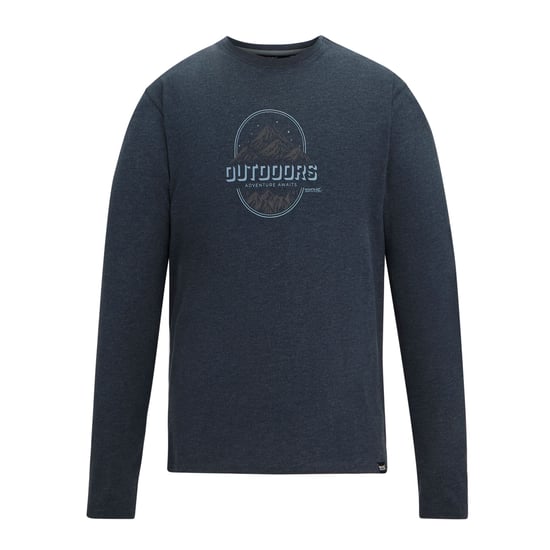 Regatta - "Maylow Outdoors" T-Shirt für Herren, Langärmlig (Marine) - Image 1