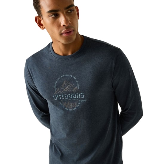Regatta - "Maylow Outdoors" T-Shirt für Herren, Langärmlig (Marine) - Image 5