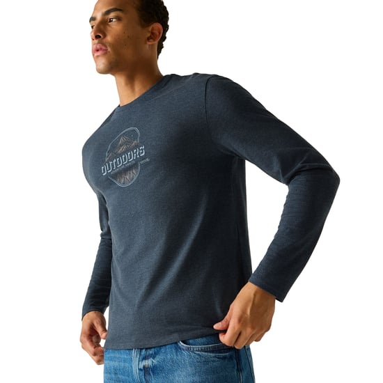 Regatta - "Maylow Outdoors" T-Shirt für Herren, Langärmlig (Marine) - Image 6