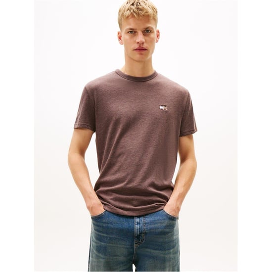Tommy Jeans - T-Shirt für Herren,Abzeichen (Walnussbraun) - Image 2