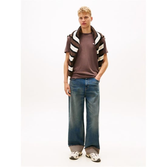 Tommy Jeans - T-Shirt für Herren,Abzeichen (Walnussbraun) - Image 4