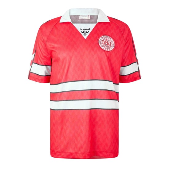 Hummel - "1988" Fußballtrikot für Herren/Damen Unisex, Dänemark (Rot/Weiß) - Image 1