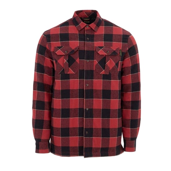 Dunlop - "Lumber" Hemd für Herren, Flanell (Rot/Schwarz) - Image 1
